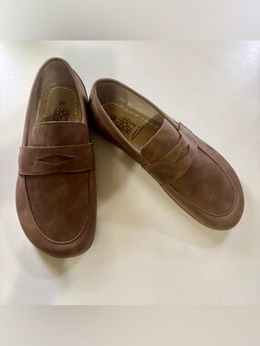 Earthing Harmony Men's Brown Slip-On Grounding Penny Loafers